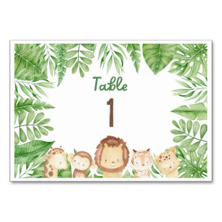 Carte Safari Thème Jungle Signes