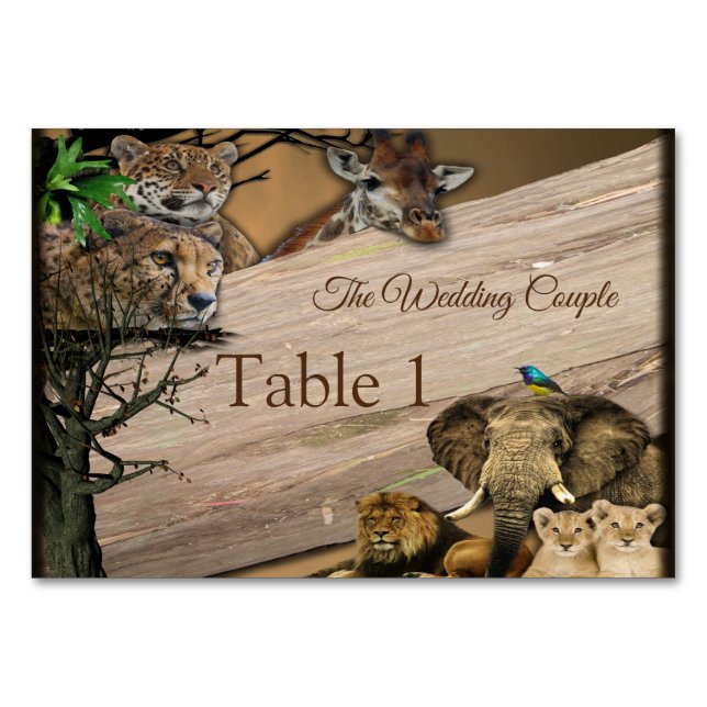 Carte Safari Wildlife Outdoor Mariage (Devant)