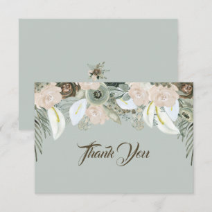 Carte Sage Green et Vanilla Cream Merci