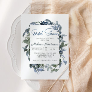 Carte Sage Silver Green Floral Bridal Shower