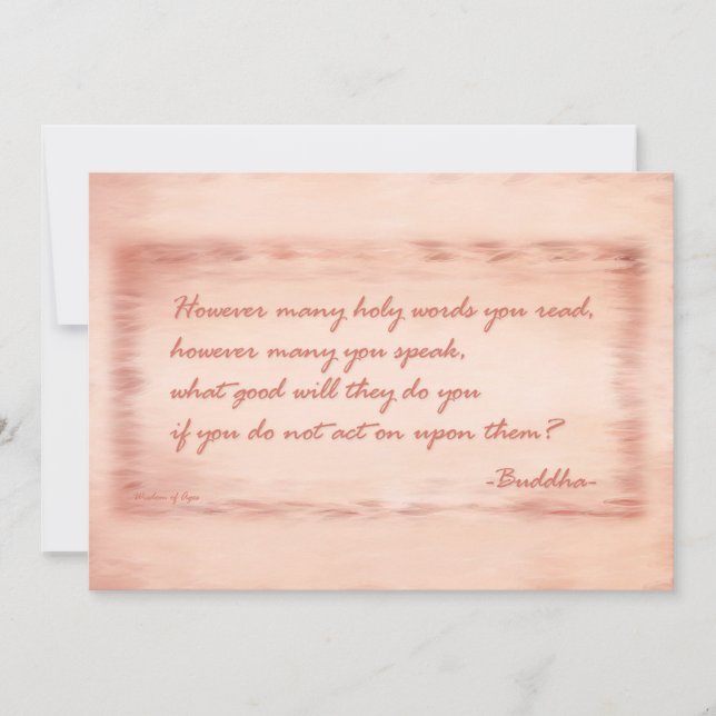 Carte Sagesse de Bouddha (Devant)