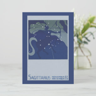 Carte Sagittaire Constellation Astrologie Vintage Zodiaq