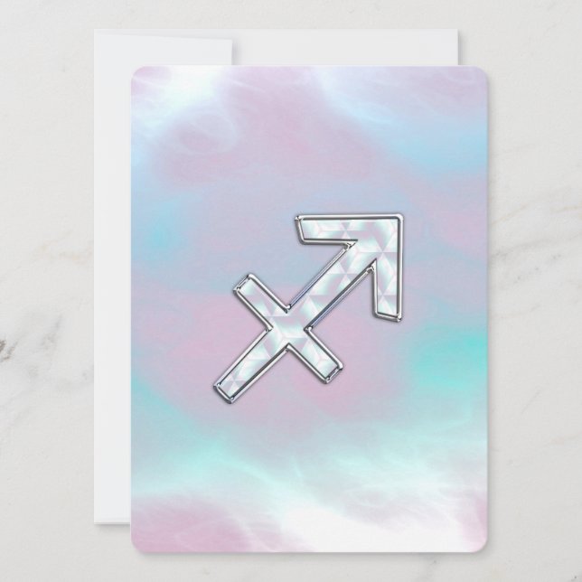 Carte Sagittarius Zodiac signe sur Mère de style perle (Devant)
