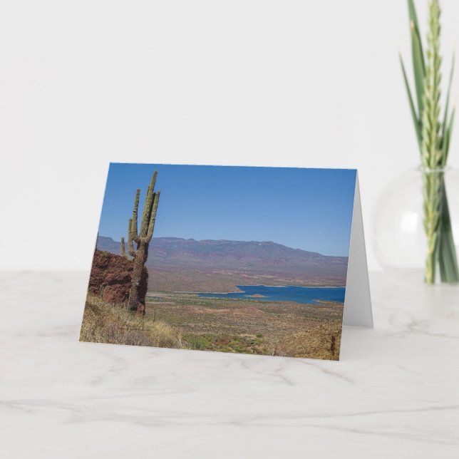 Carte Saguaro Cactus Vue Du Lac Roosevelt Arizona (Devant)