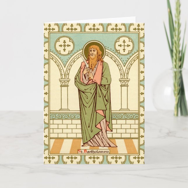 Carte Saint Bartholomée l'Apôtre (RLS03) Salutation blan (Devant)