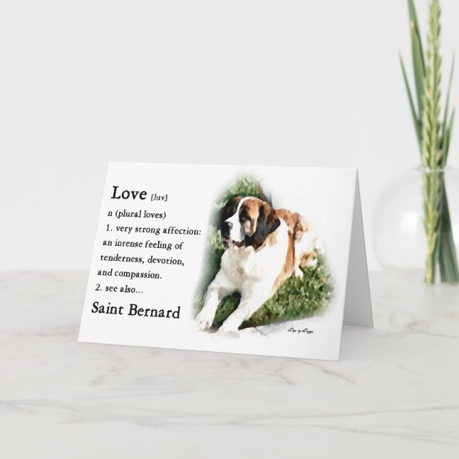 Carte Saint Bernard Art Cadeaux (Devant)