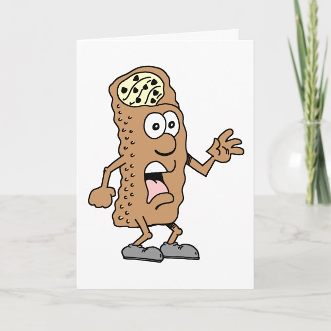 Carte Saint Cannoli ! Vous avez 75 ans ! Funny 75th Birt (Devant)