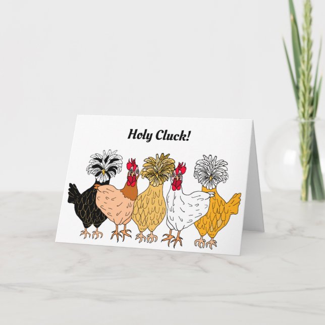 Carte Saint Cluck, Joyeux Anniversaire No Spring Chicken (Devant)