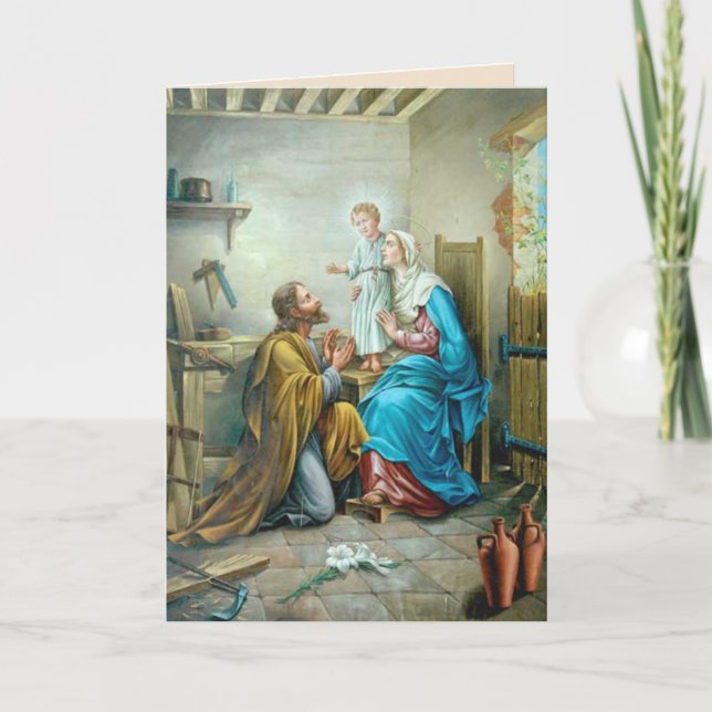 Carte Saint-Famille Anniversaire Occasion spéciale Catho (Devant)