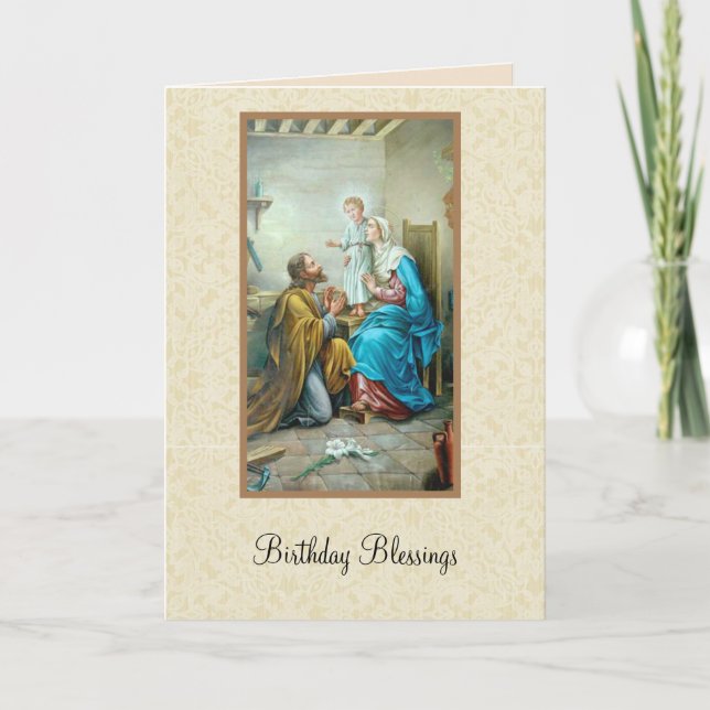 Carte Saint-Famille Anniversaire Occasion spéciale Catho (Devant)