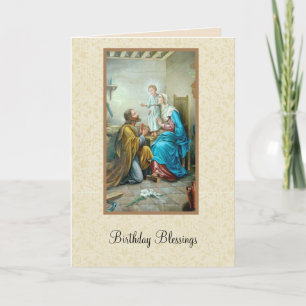 Carte Saint-Famille Anniversaire Occasion spéciale Catho
