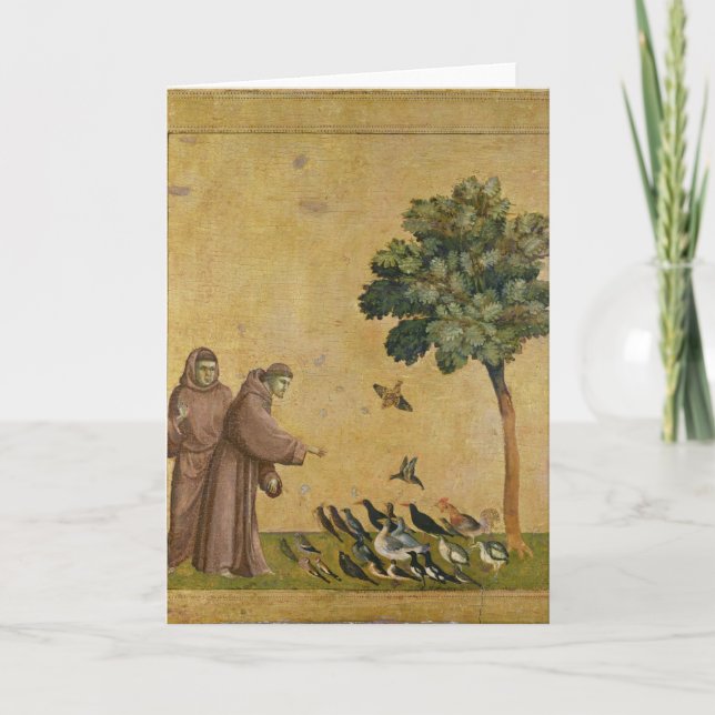 Carte Saint François d'Assise prêchant aux oiseaux (Devant)