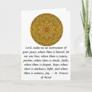 Carte Saint François d'Assise sur la FOI