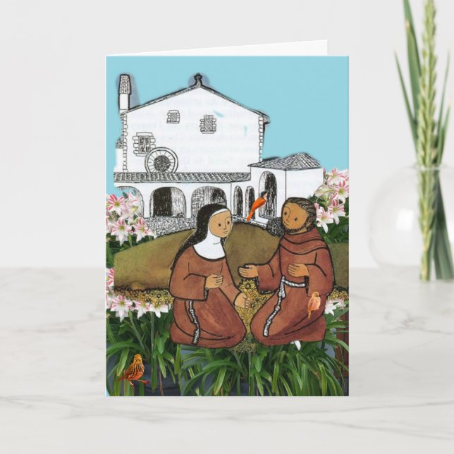 Carte Saint François et Saint Clare d'Assisi (Devant)