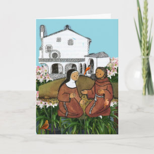Carte Saint François et Saint Clare d'Assisi