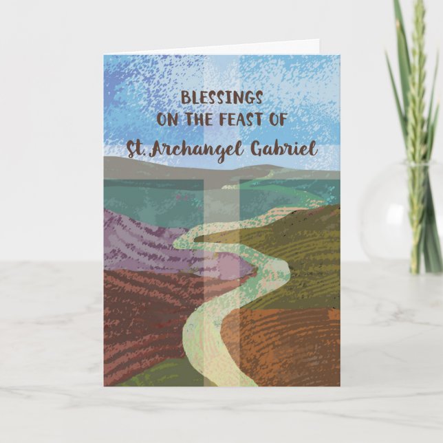 Carte Saint Gabriel l'Archangel Fête de jour Blessings R (Devant)