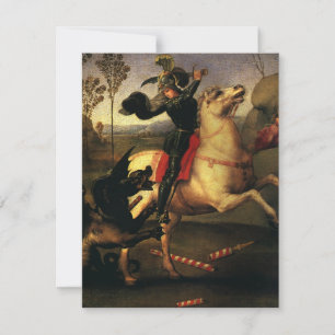 Carte Saint George combattre le dragon par Raphael Sanzi