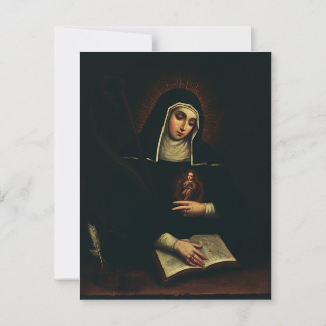 Carte Saint Gertrude la grande bénédictine allemande (Devant)