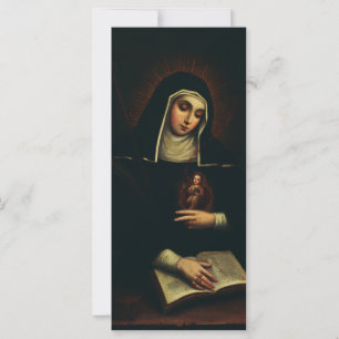 Carte Saint Gertrude la grande bénédictine allemande