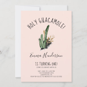 Carte Saint-Guacamole Mexicaine Moderne 1er Anniversaire
