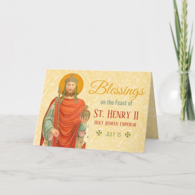 Carte Saint Henri II, Empereur (BBS 10) Prière le jour d (Devant)