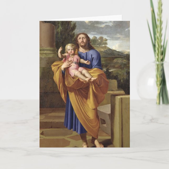 Carte Saint Joseph portant l'enfant Jésus, 1665 (Devant)