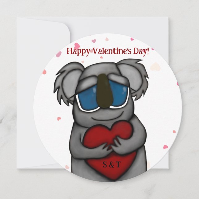Carte Saint Koala Bear Valentine's Day Card (Devant)