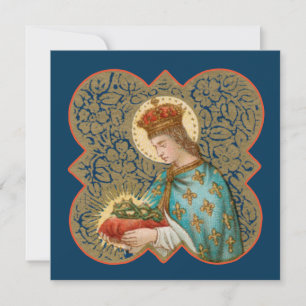 Carte Saint-Louis le roi dans un Quatrefoil barbelé (BK 
