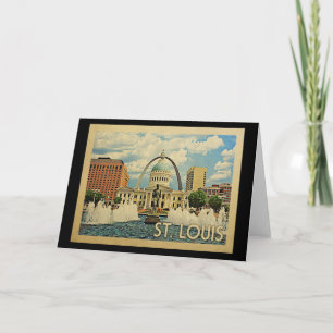Carte Saint Louis Missouri Vintage Travel