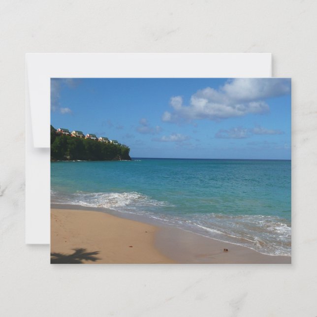 Carte Saint Lucia Beach Paysage tropical (Devant)