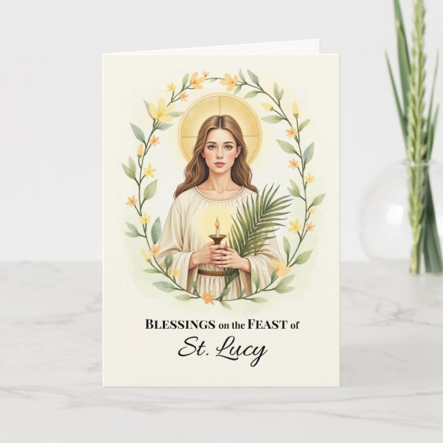 Carte Saint Lucy Bénédiction de la fête de Saint Lucy Co (Devant)