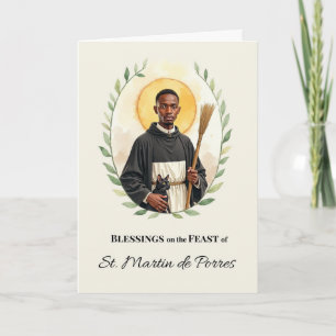 Carte Saint Martin de Porres Fête Bénédiction