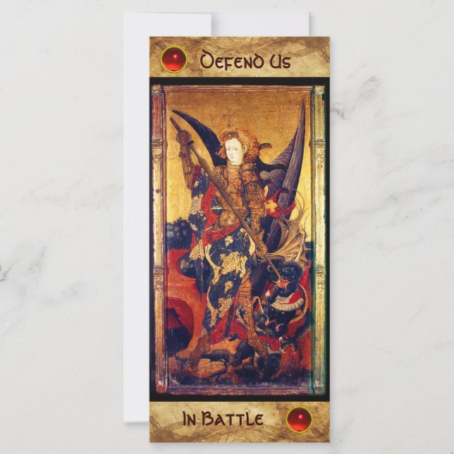 Carte Saint Michael Vanquishing the Devil Prayer Card (Devant)