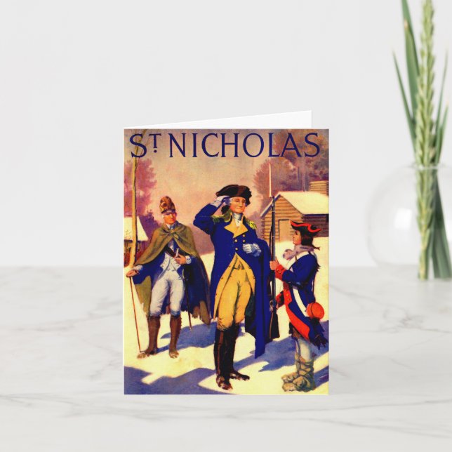 Carte Saint-Nicolas Février 1929 George Washington Cover (Devant)