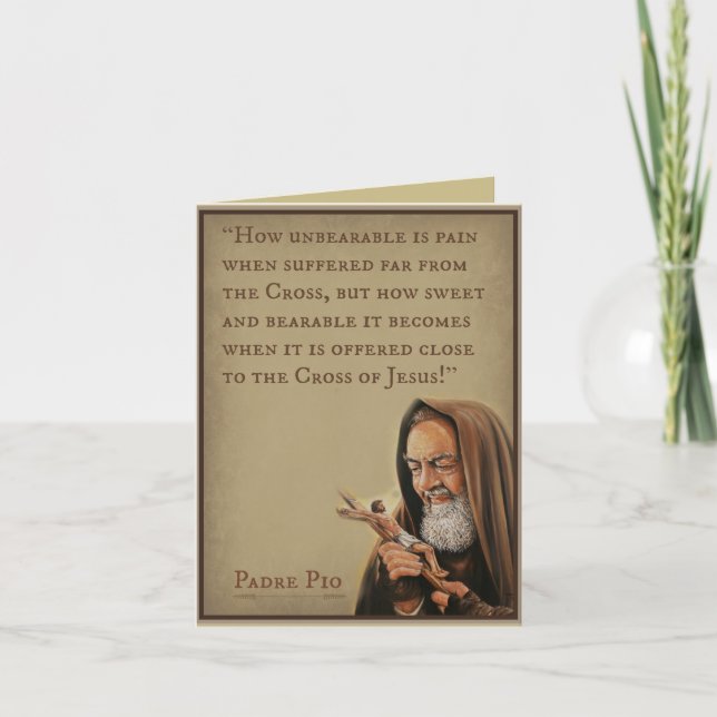 Carte Saint-padre Pio avec quota (Devant)