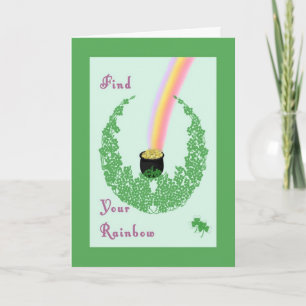 Carte Saint Patrick avec Pot of Gold Design