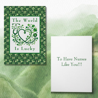 Carte Saint-Patrick : Chanceux d'avoir des infirmières c