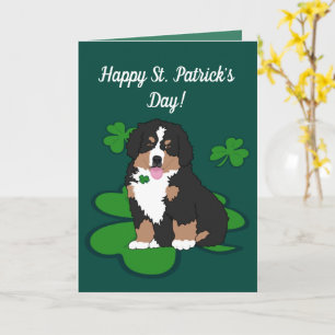 Carte Saint Patrick’s Day Bernese Mountain Dog