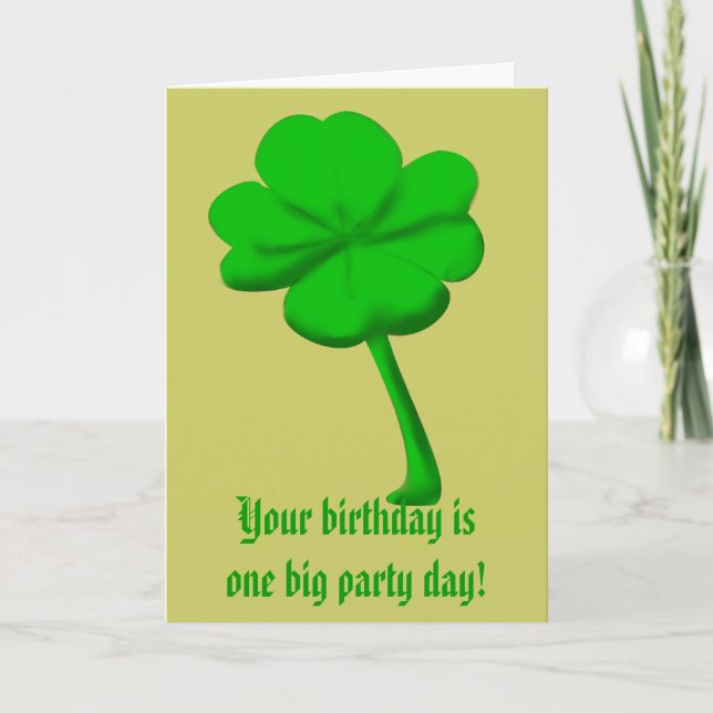 Carte Saint Patrick's Day Anniversaire (Devant)