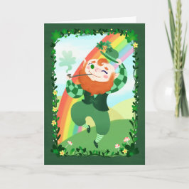 Carte Saint Patrick's Day Cute Leprechaun