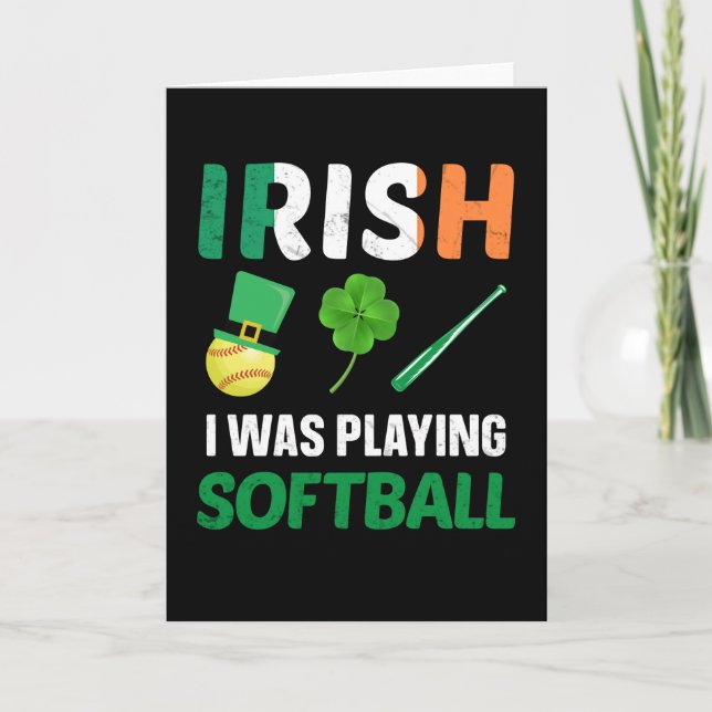 Carte Saint Patrick's Day Drôle Irlandais Je jouais (Devant)