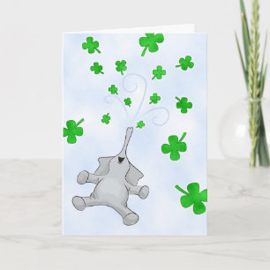 Carte Saint Patrick's Day Elephant, Bienheureux Douleurs