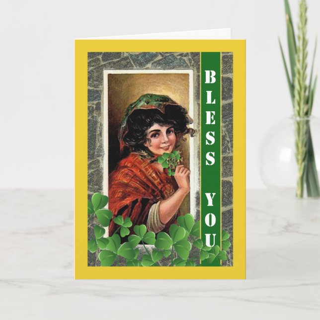Carte Saint Patrick's Day for Grand-parents Irish Blessi (Devant)