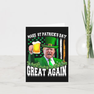 Carte Saint Patrick's Day Great again Funny Trump