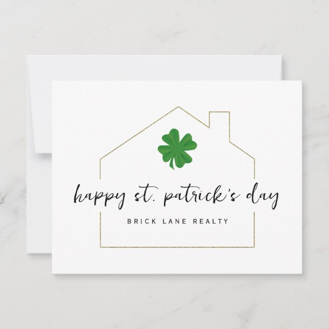 Carte Saint Patrick's Day Immobilier Promotionnel (Devant)