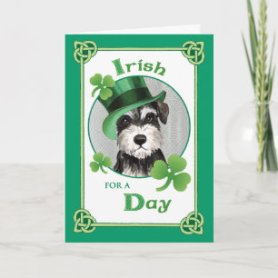 Carte Saint Patrick's Day Miniature Schnauzer