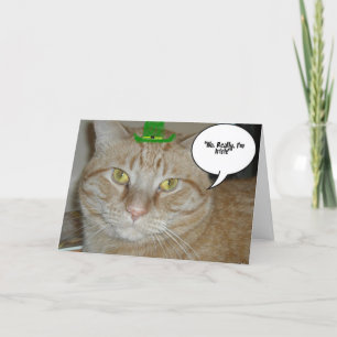 Carte Saint Patrick's Day Tabby Cat