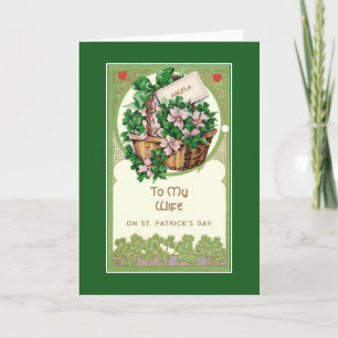 Carte Saint Patrick's Day to Femme Shamrock religieuse