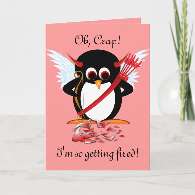 Carte Saint-Pingouin OOPS Valentine (Devant)
