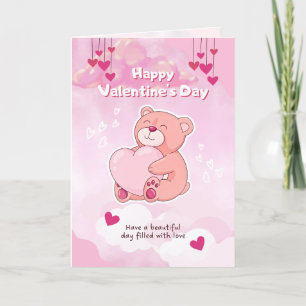 Carte Saint Teddy Funny Valentine